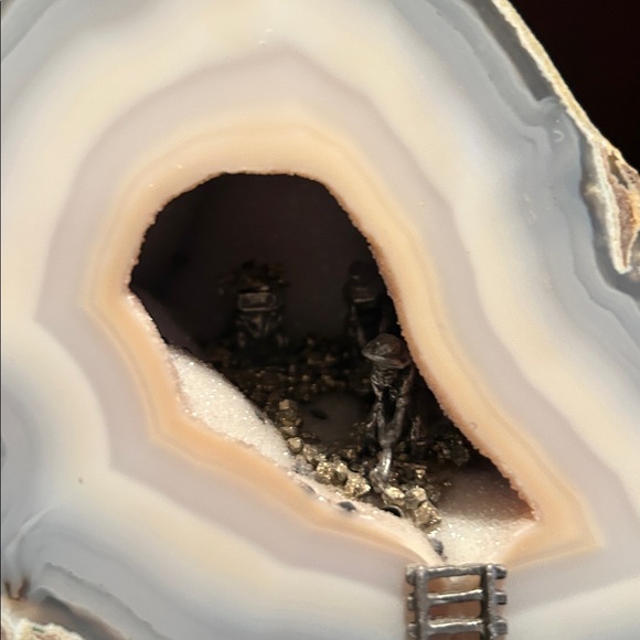 Geode Collection with Miniature Ladder and Figures - Picture 8 of 10